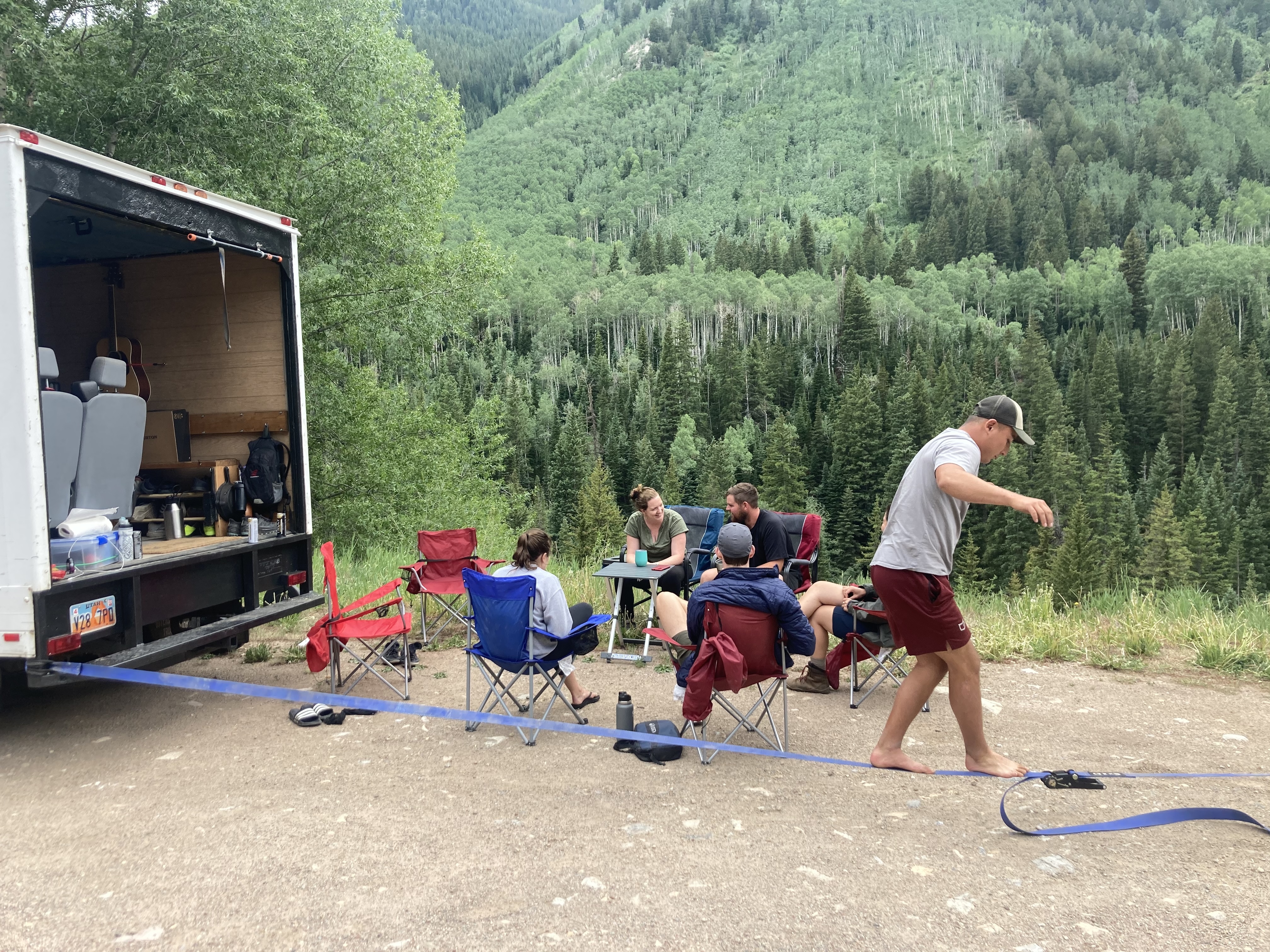 Hanging out in the box truck